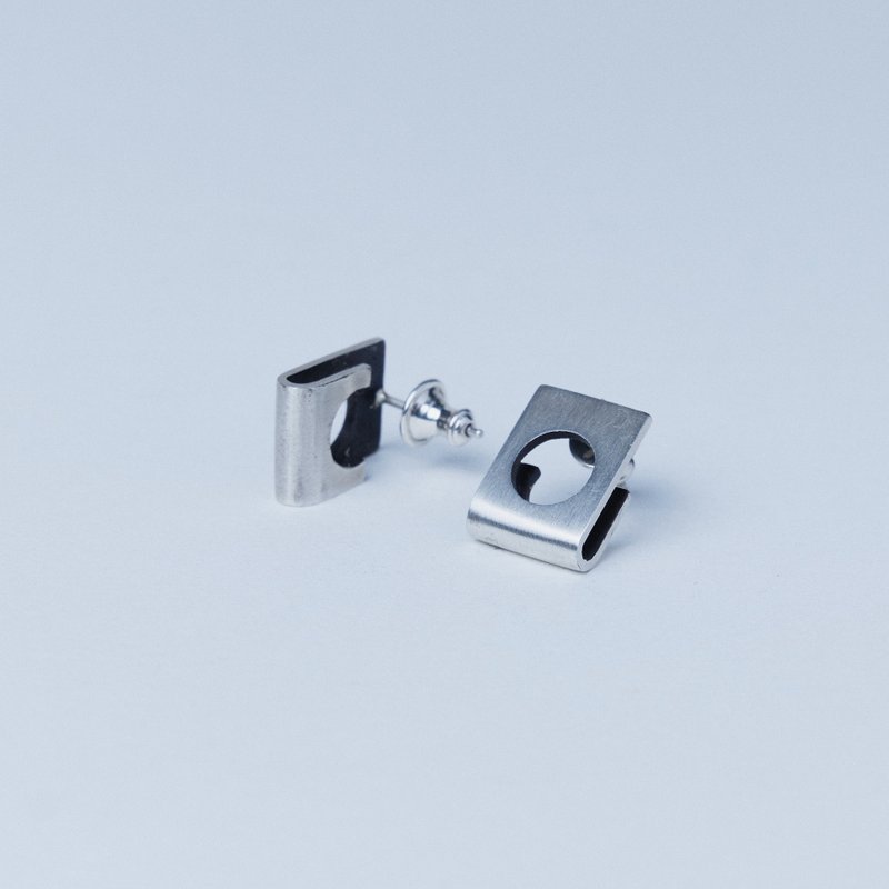 Void earring - Earrings & Clip-ons - Sterling Silver Silver