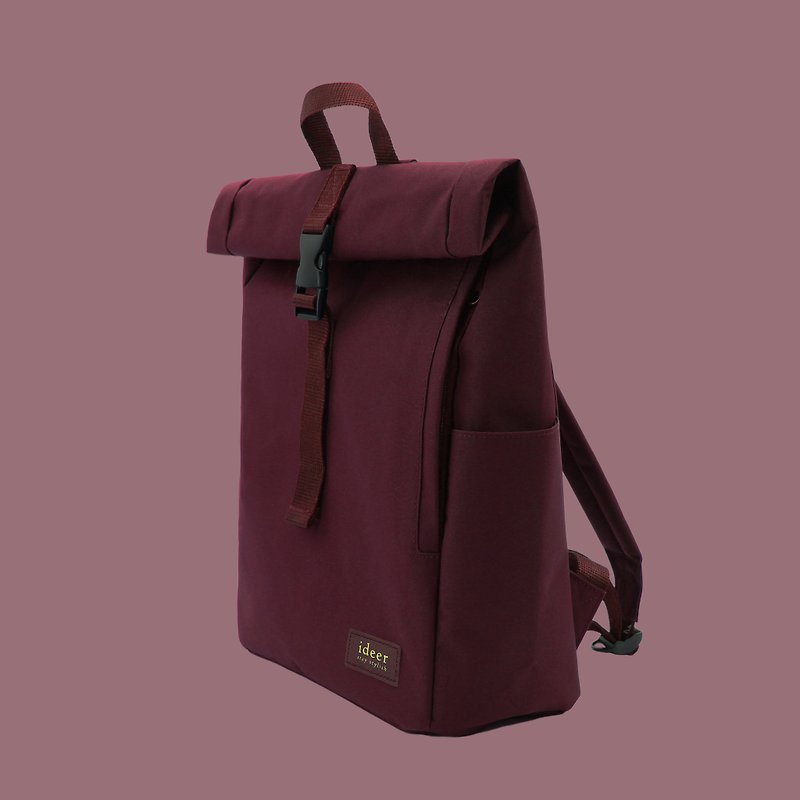 [Transfer] Burgundy Water-Repellent Nylon Anti-Theft Backpack Laptop Backpack Computer Bag - Backpacks - Other Materials Red