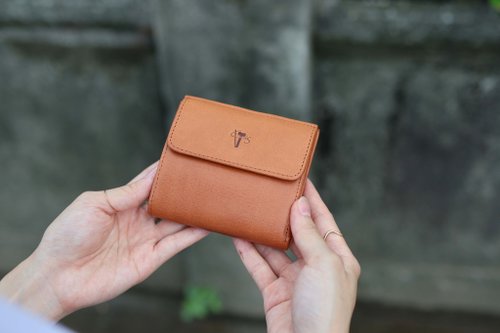 Small Logo and Leather Wallet