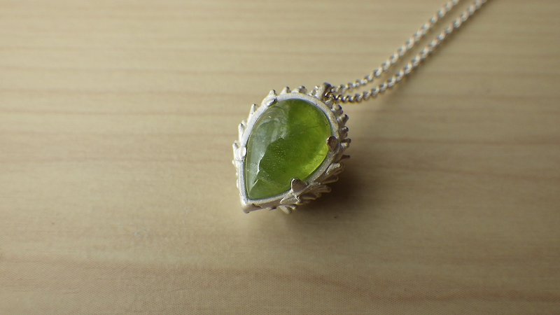 Hedgehog Pendant - Necklaces - Gemstone Green