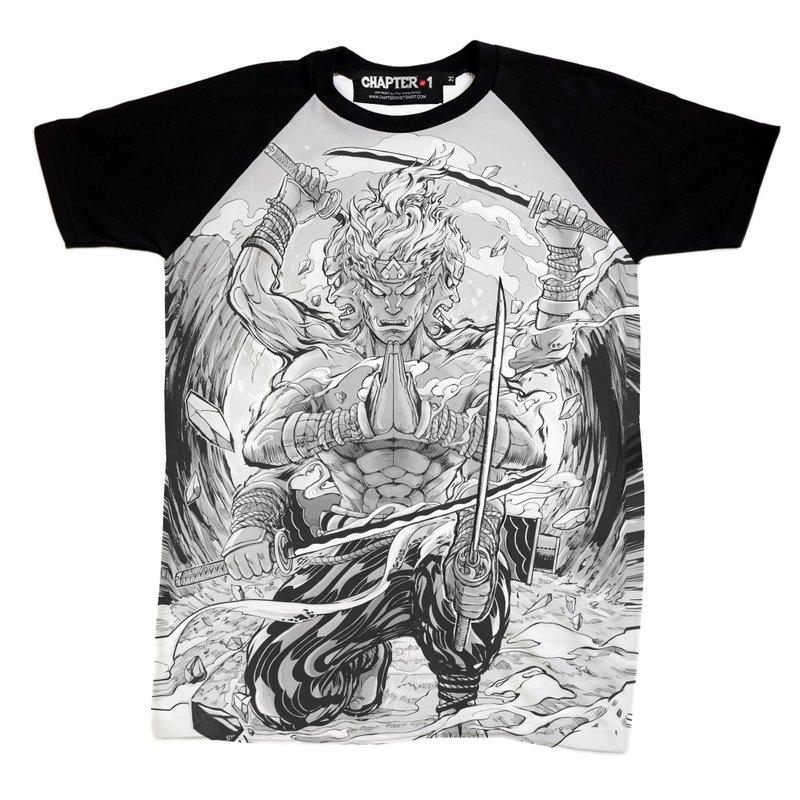 Asura The Devil God Yami Chapter One T-shirt - 男 T 恤 - 棉．麻 白色