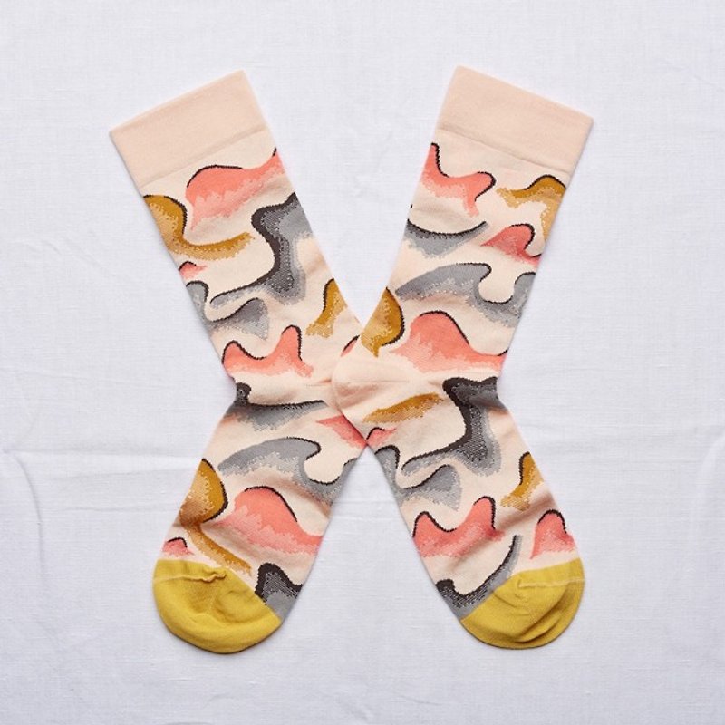 粉紅雲海迷情 - 襪子 - 棉．麻 