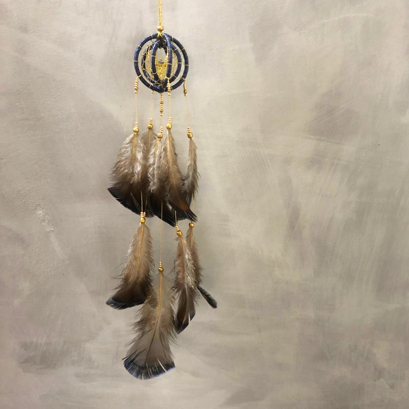 立體捕夢網(雙雙環) - 藍金 - 擺飾/家飾品 - 其他材質 藍色