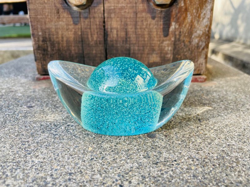 Crystal Glass Lucky Lucky Luminous Ingot Paperweight - ของวางตกแต่ง - กระจกลาย 