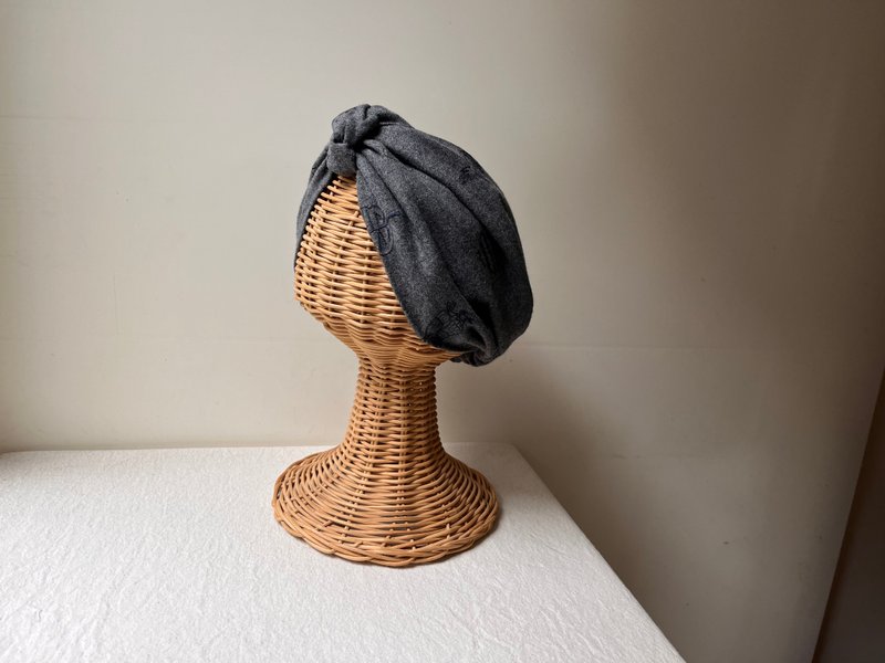 森林刺繡款-森系2 W A Y蜜桃毛髮帶ヘアバンド - 髮箍/髮帶 - 棉．麻 