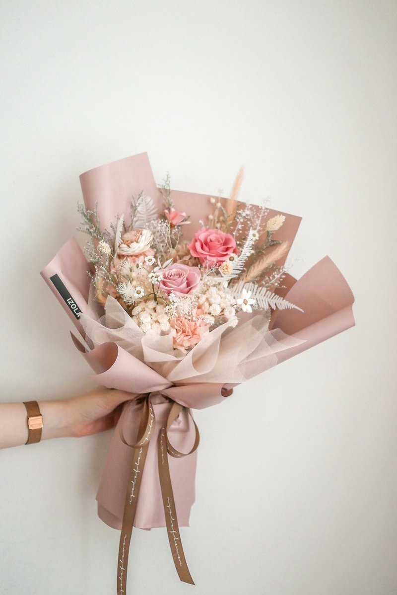 Immortal Dried Bouquet - Unwavering Love | Valentine's Day Confession Confession Bouquet - Dried Flowers & Bouquets - Plants & Flowers Pink