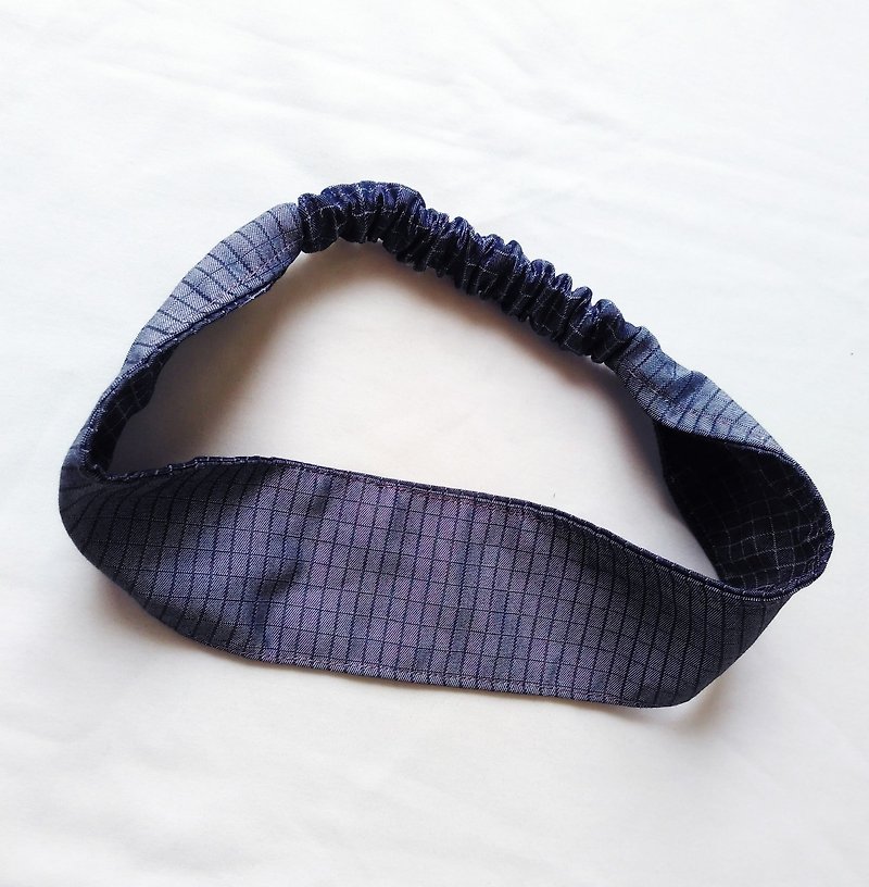President Series - Gege is busy with mints - Pre-order Qian Chen handmade long elastic band - Hair Accessories - Cotton & Hemp Blue