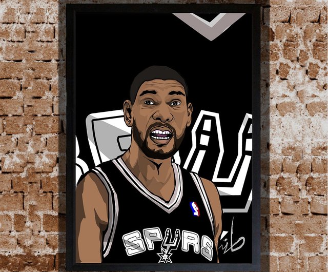 ティムダンカン#21 NBAスパーズ 直筆サインオフィシャル大型フォト