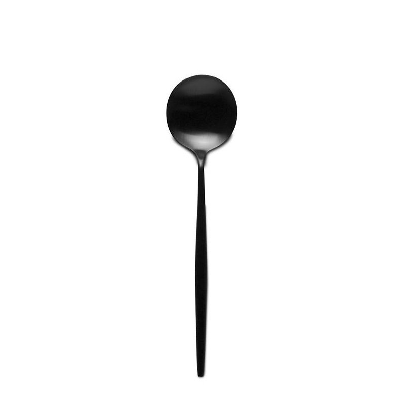 MOON  PVD BLACK BRUSHED FINISHING TABLE SPOON - Cutlery & Flatware - Stainless Steel Black