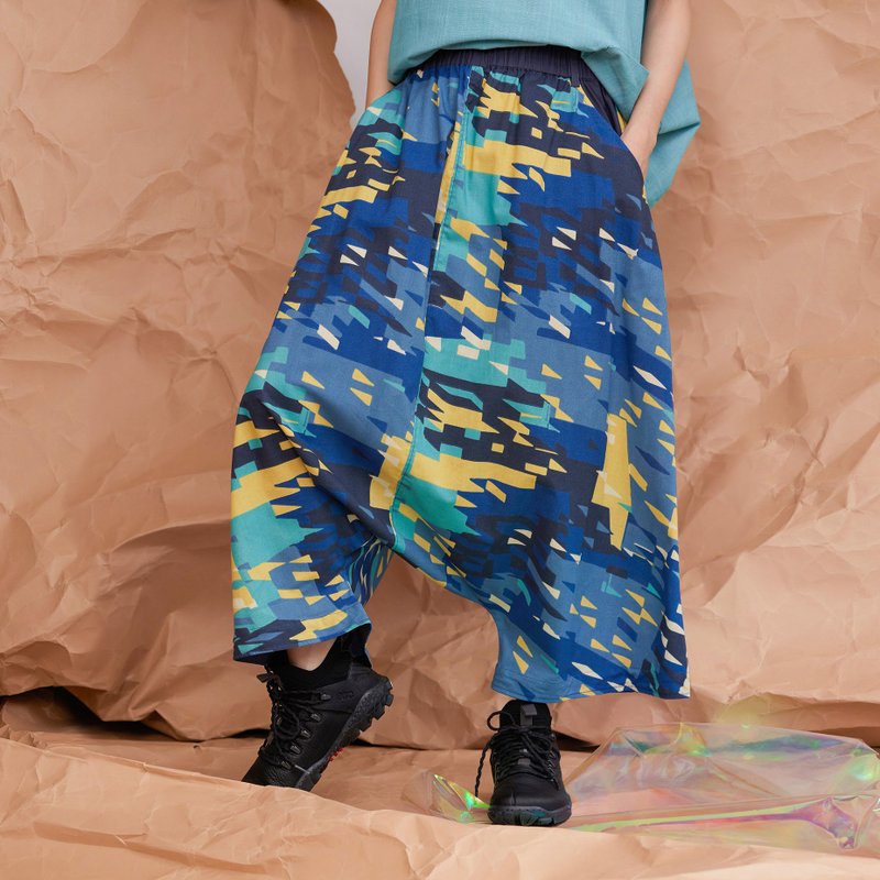 Unisex Harem Pants_Starry Night - กางเกง - ผ้าฝ้าย/ผ้าลินิน หลากหลายสี