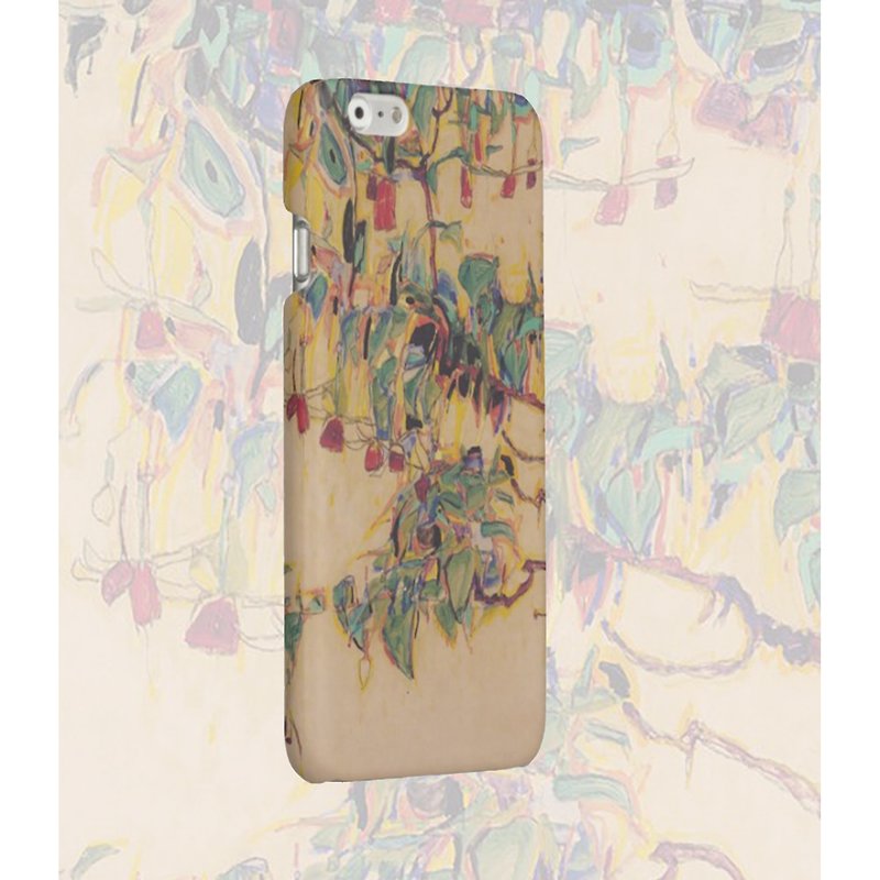 iPhone ケース Samsung Galaxy ケース 電話ケース ハードプラスチック Egon Schiele Floral 66 - スマホケース - プラスチック 
