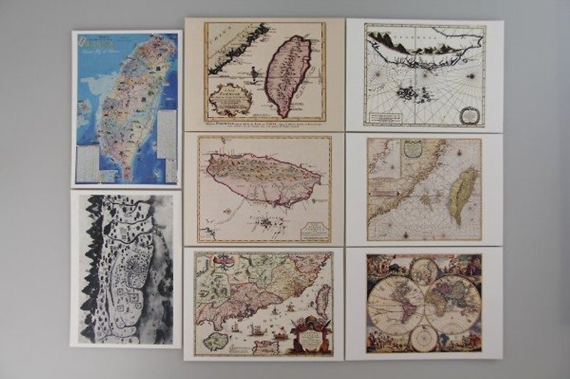 National Taiwan Museum of History - map postcards group - การ์ด/โปสการ์ด - กระดาษ หลากหลายสี