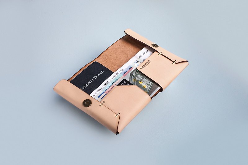 PASSPORT WALLET Handmade Leather Passport Holder - ที่เก็บพาสปอร์ต - หนังแท้ 