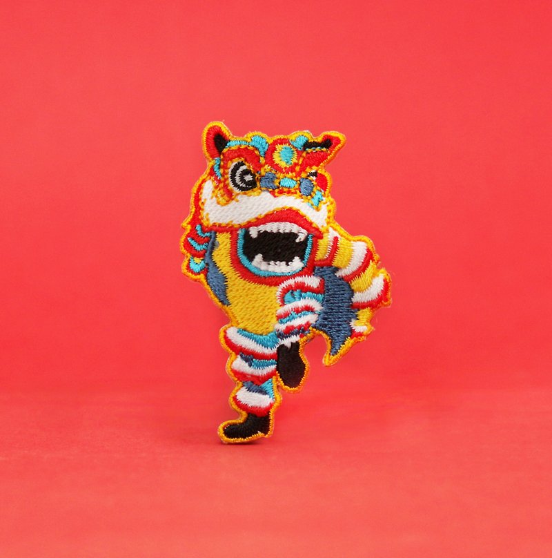 Lion Dance Iron-On Patch