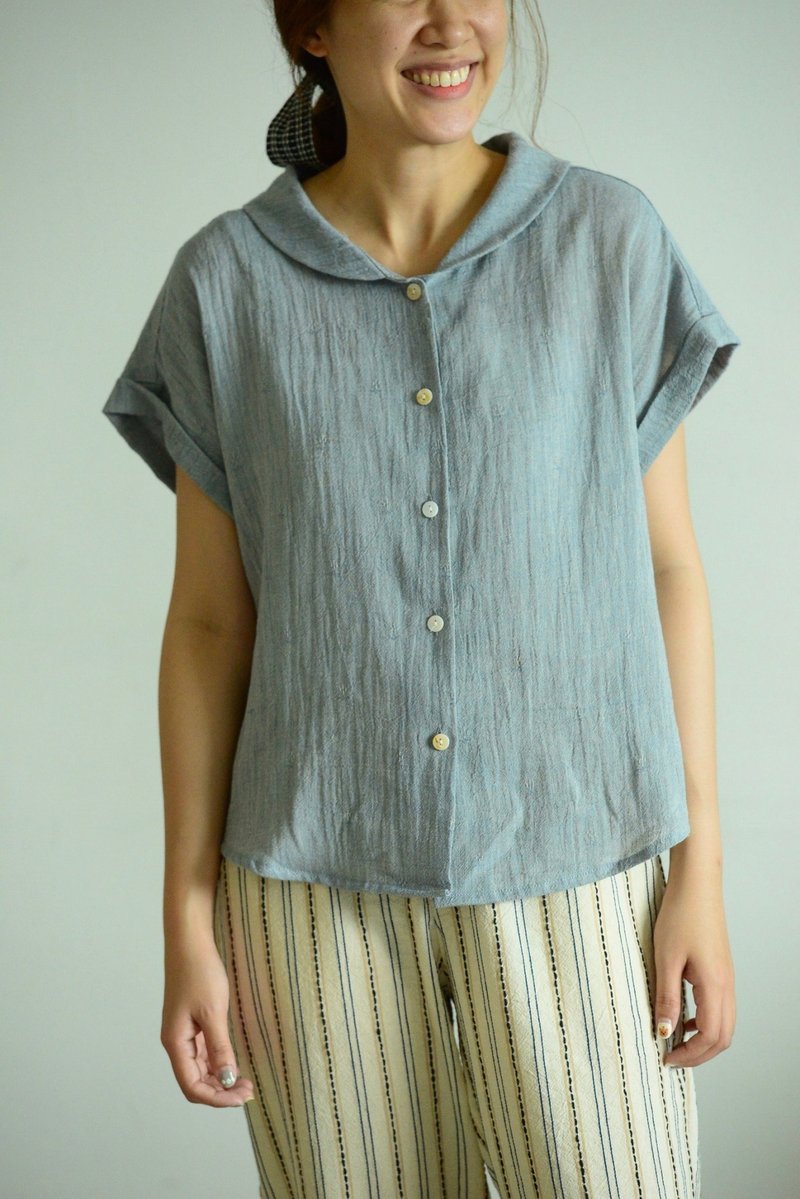 Very light cotton linen shirt - 女上衣/長袖上衣 - 棉．麻 
