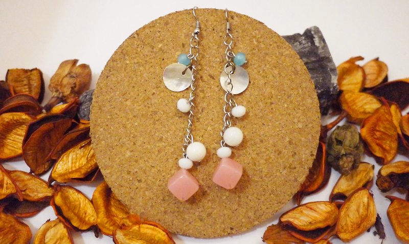 Gorgeous personality mix and match natural stone earrings - Earrings & Clip-ons - Other Materials Multicolor