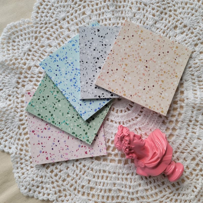 Terrazzo Pattern Memopad - กระดาษโน้ต - กระดาษ หลากหลายสี