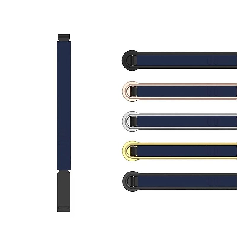 SleekStrip シャープ バックル交換用弾薬ベルト |ブルー- 携帯電話グリップ ブラケット アクセサリー - スマホアクセサリー - 合皮 ブルー