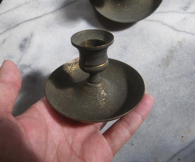 Pair of bronze candlesticks - Central Europe - circa 1500 - Ref.106977