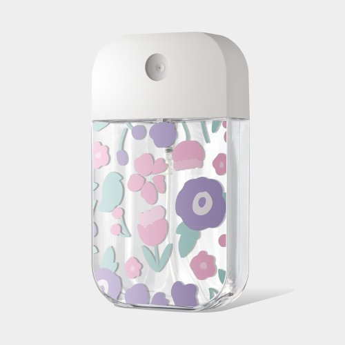 PIXO.STYLE 粉紫花 酒精瓶 防疫用品 收納罐 分裝 卡片式 PU025