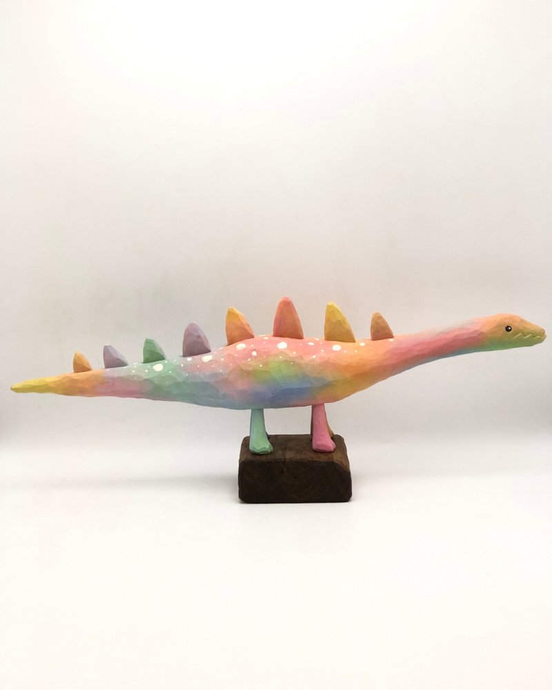 Rainbow dinosaur - 擺飾/家飾品 - 木頭 
