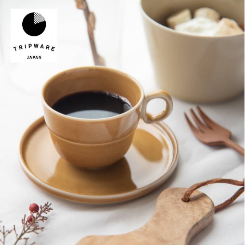 【Trip Ware Japan】Mug with saucer (Made in Japan)(Mino Ware)(Brown)