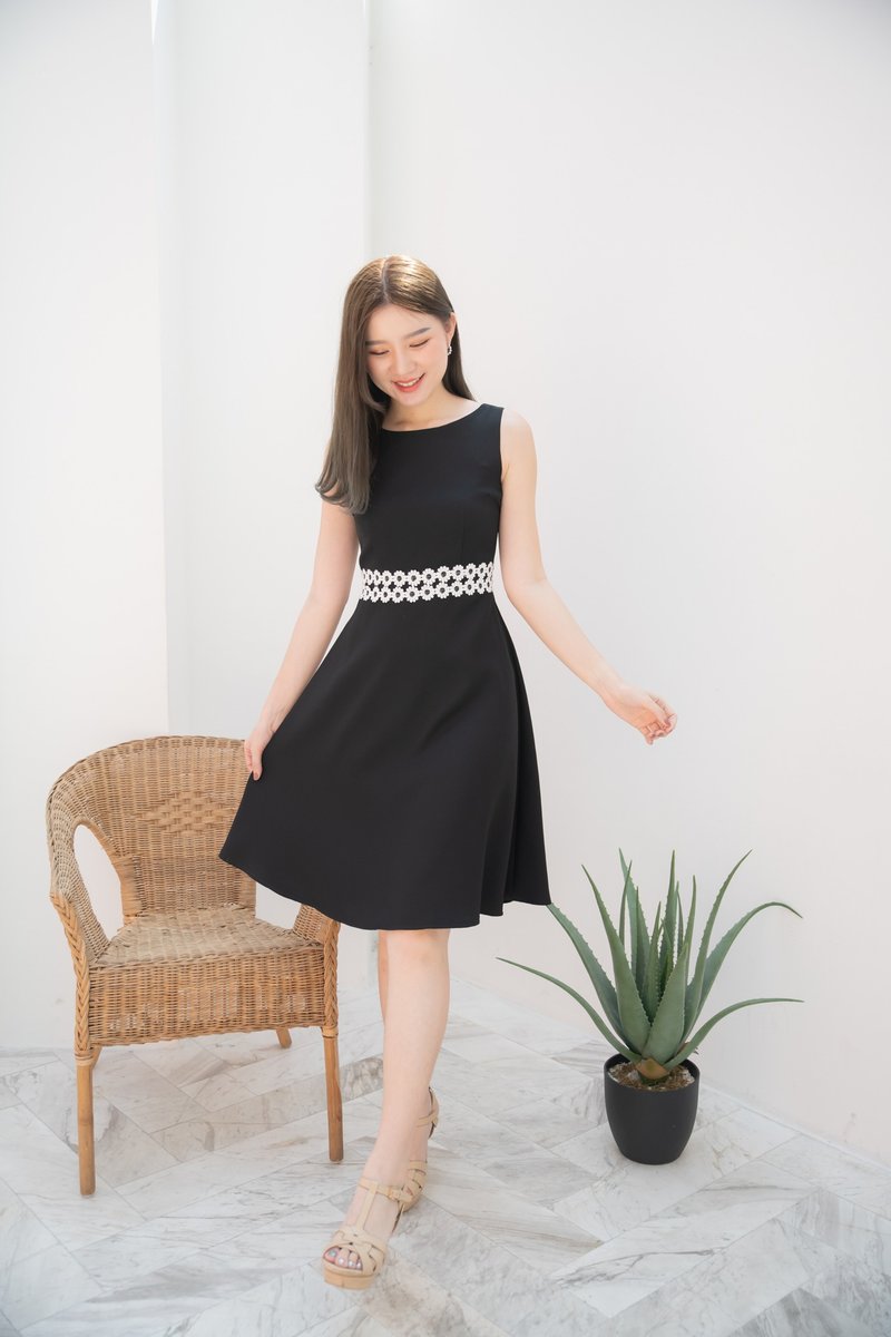 Black Dress summer sundress office dress party prom bridesmaid dress - 洋裝/連身裙 - 聚酯纖維 黑色
