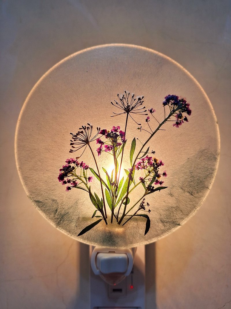 Pressed flower nightlight, Home Decor,Hand craft - Lighting - Plastic Multicolor