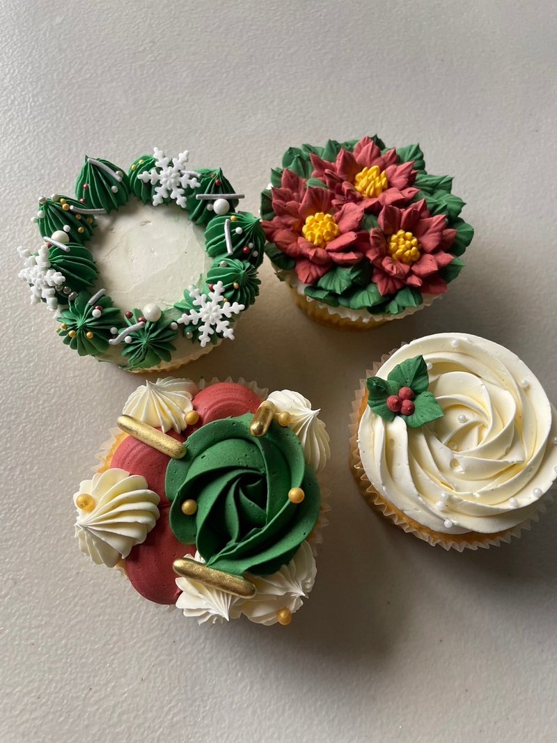 聖誕節 杯子蛋糕 外燴甜點 鑠甜點 甜點 客製化 造型杯子蛋糕 - 蛋糕/甜點 - 新鮮食材 