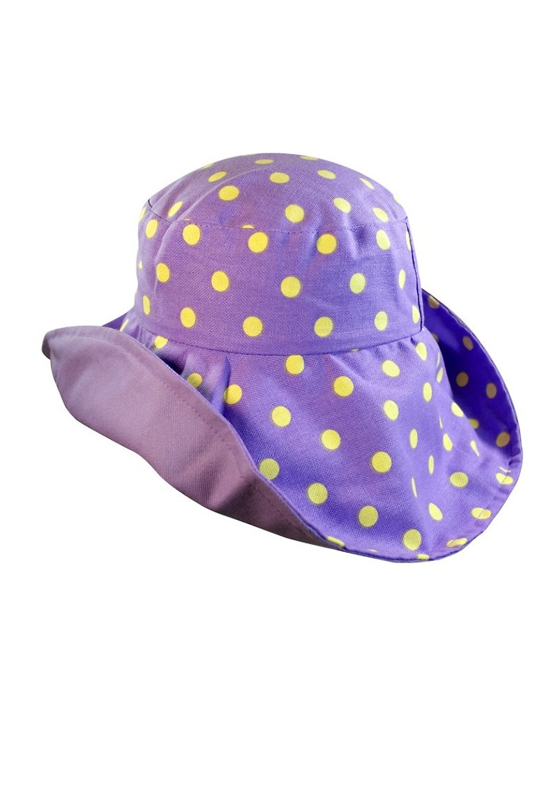 ATIPA ヴィンテージリバーシブル広いつば太陽の帽子（日紫外線対策 - 帽子 - ポリエステル パープル