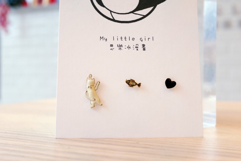 my little girl earrings  - ต่างหู - โลหะ ขาว