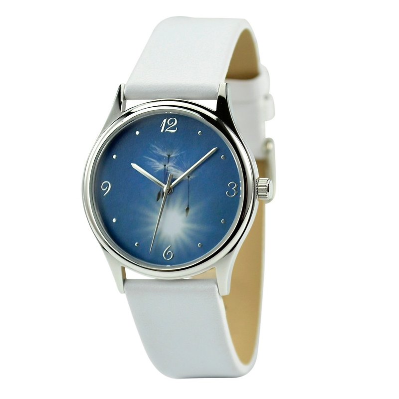 Wish Watch-White Leather Belt-Free Shipping Worldwide - นาฬิกาผู้หญิง - โลหะ ขาว