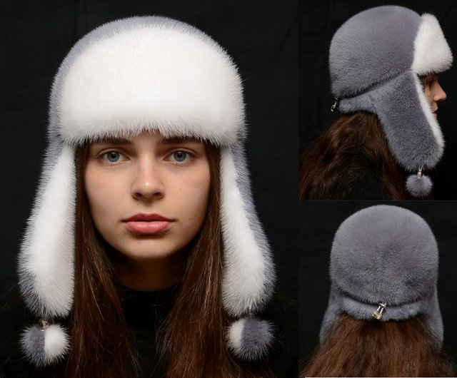 Ushanka Hat Fur Hat Womens Mink Hat Earflap Hat Fur Trapper Hat Winter Mink Hats Shop FurStyleUA Hats Caps Pinkoi