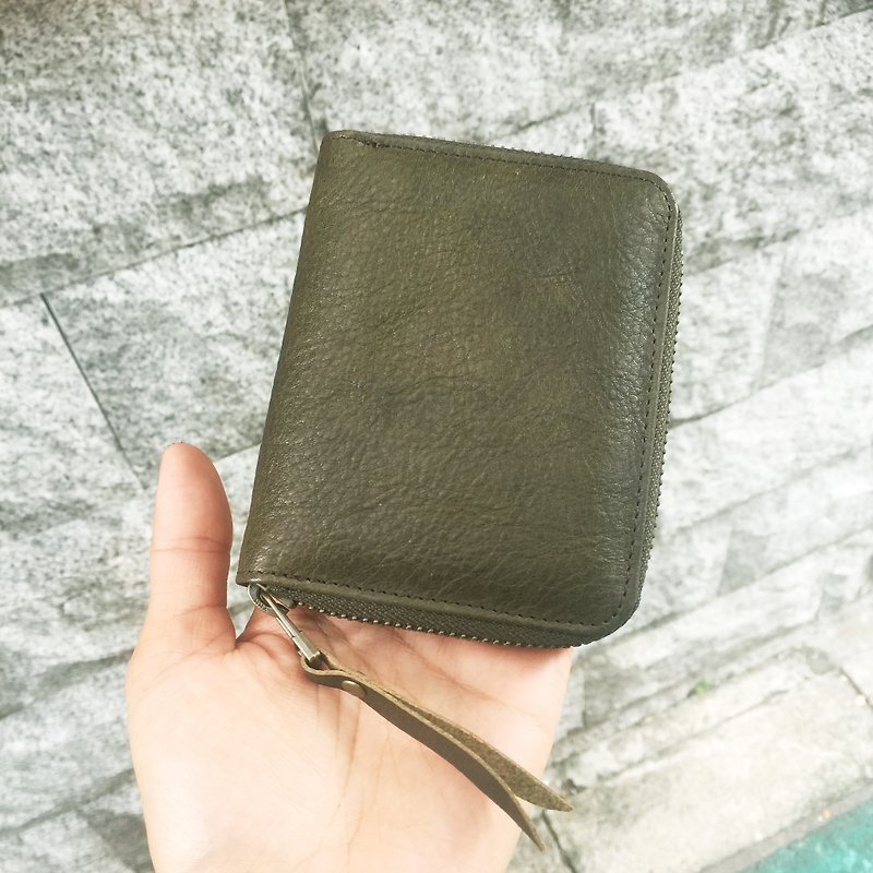 Sienna Matcha green leather organ wallet - Wallets - Genuine Leather Green