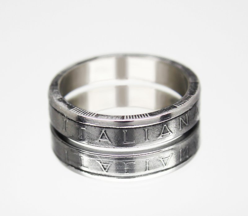 Italy Coin Ring 500 lire 1996 coin rings for men coin rings for women - 戒指 - 其他金屬 