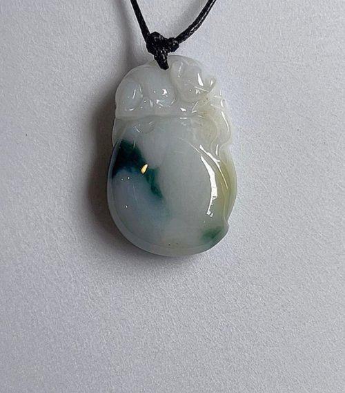 Fayina / fayina original design 【祈福II平安】玉桃項鏈II緬甸玉項鍊無最佳化A貨翡翠玉項鍊