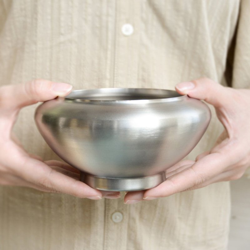[Special Offer - Refurbished] Pure titanium double-layer premium titanium bowl 400ml - Pots & Pans - Other Metals Silver