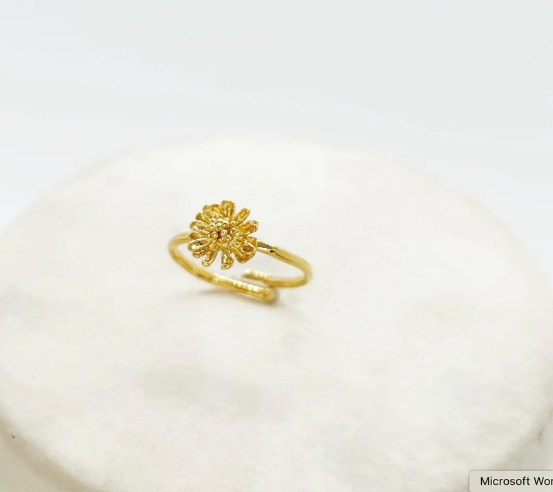 ELISE TSIKIS Daisy Ring - แหวนทั่วไป - ทอง 24 เค สีเหลือง