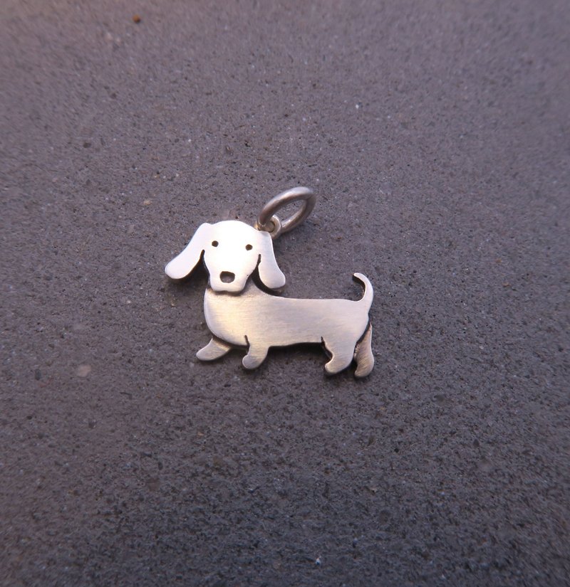Mini Dog Sterling Silver Necklace - Dachshund - สร้อยคอ - เงินแท้ สีเงิน