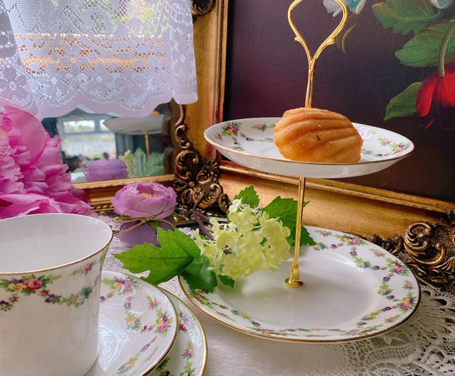 イギリスアンティークケーキスタンドアフタヌーンティー1920年代美品