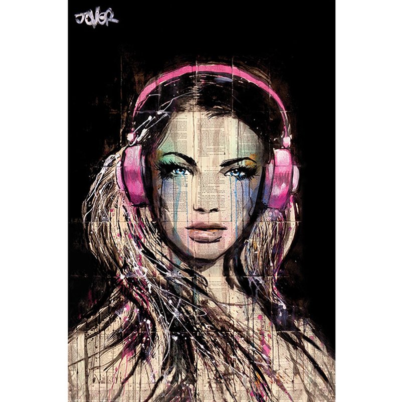 DJ Girl - Loui Jover 英國進口海報 - 海報/掛畫/掛布 - 其他材質 多色