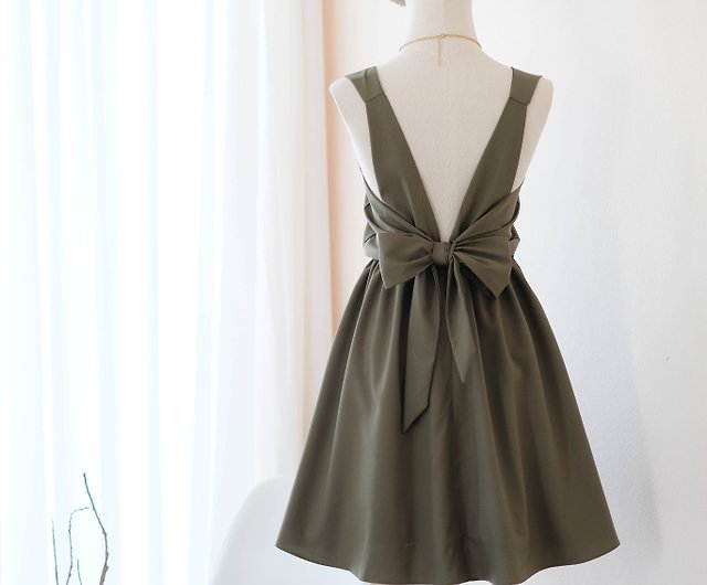 Olive Green Dress Bridesmaid dress ...