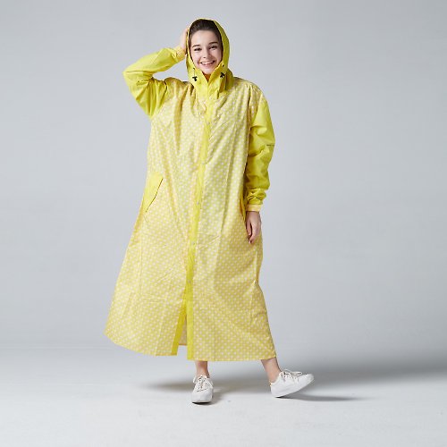 寶嘉尼 BAOGANI BAOGANI寶嘉尼 B06千鳥格背包客雨衣(黃色)