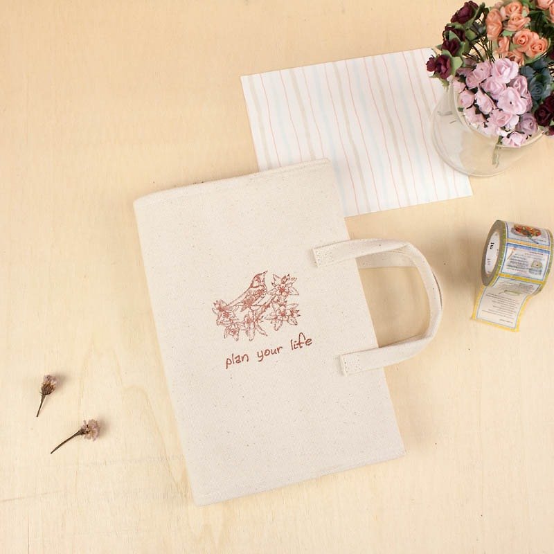Chuyu [Promotion] B6/32K multifunctional portable linen book jacket/book cover/book cover/canvas - Book Covers - Cotton & Hemp 