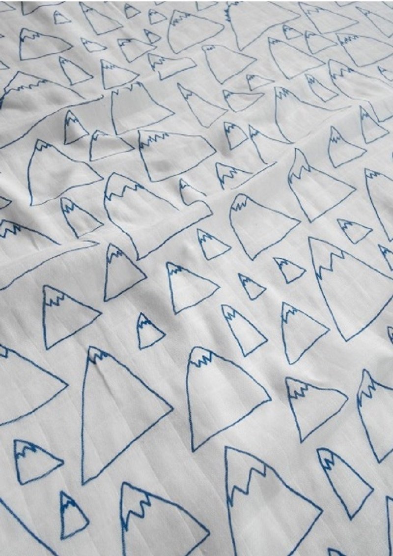 有機棉紗布包巾(山嵐) – MOUNTAIN MUSLIN BLANKET - 嬰兒床/床圍/寢具 - 棉．麻 藍色