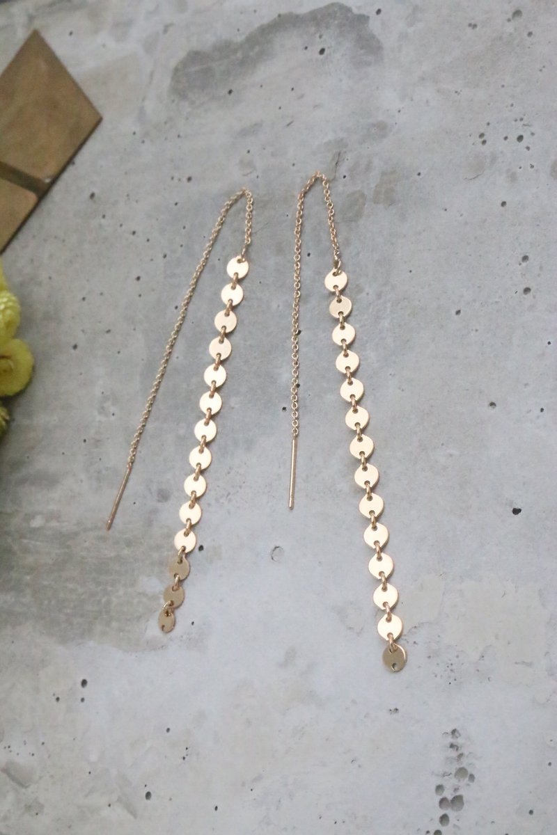 Zero-code earrings for a long time - Earrings & Clip-ons - Other Metals Gold