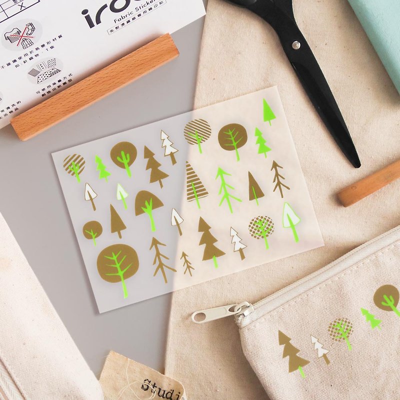 | Handmade DIY | Transfer stickers for irodo non-ironing cloth—forest x golden lemon white - เย็บปัก/ถักทอ/ใยขนแกะ - พลาสติก สีทอง