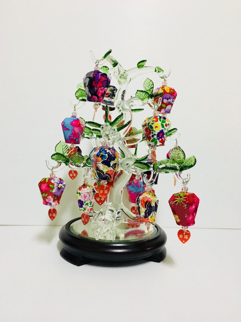 水晶玻璃 天燈 風鈴 祈福 發財樹 - 裝飾/擺設  - 玻璃 