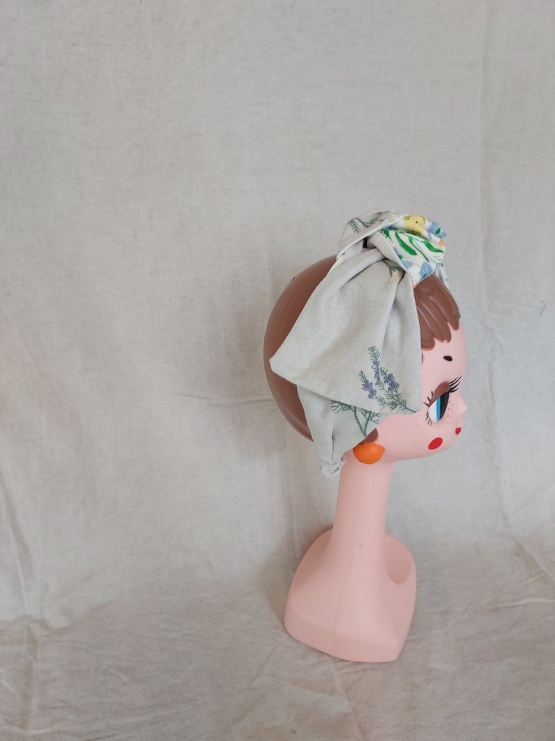 寬版 刺繡 拼布 髮帶 - 髮箍/髮帶 - 棉．麻 多色
