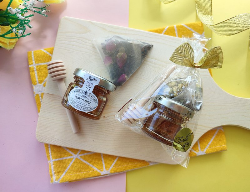 Water cakes, water gifts, return gifts [British pure honey + honey sticks + floral tea bags] - Honey & Brown Sugar - Other Materials 